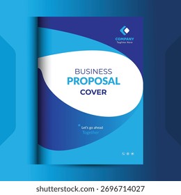 Los conceptos de Plantilla de diseño de la cubierta de la propuesta azul son expertos para el negocio corporativo	
