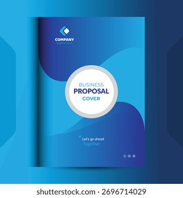 Los conceptos de Plantilla de diseño de la cubierta de la propuesta azul son expertos para el negocio corporativo	
