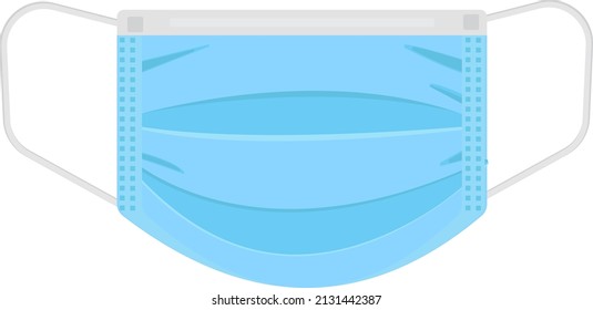 Blue protective mask, illustration, vector on a white background.