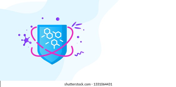 Blue protective shield against germs. Medical banner