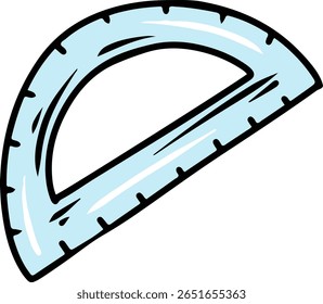 Ilustración simple de dibujos animados de transportador azul