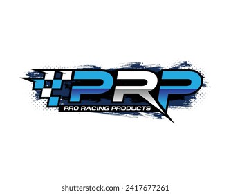 Plantilla de diseño del logotipo de la bandera azul PRP