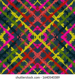 Blue Psychedelic Tile Vector Seamless Pattern. Stripe Tie Dye Aztec Design. Indian Psychedelic Texture. Indigo Shibori Uzbek Vector Seamless Pattern