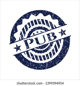Blue Pub with rubber seal texture