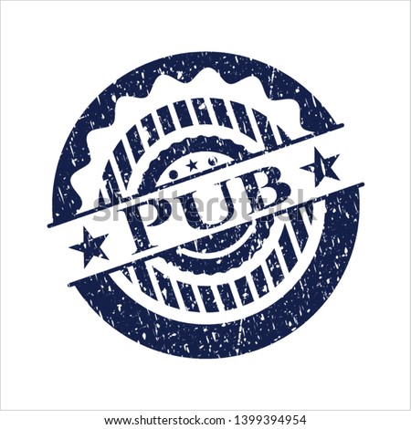 Blue Pub with rubber seal texture