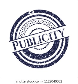 Blue Publicity distressed rubber grunge texture seal