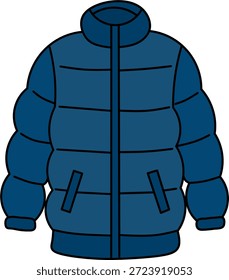 Ilustração do vetor do puffer azul