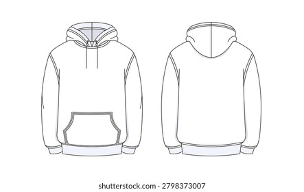 Blue Pullover Hoodie Sweatshirt
