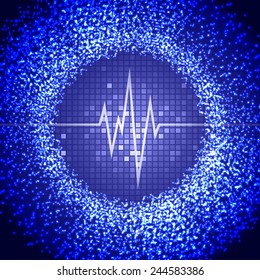 blue pulse Light Abstract Technology background for computer graphic website and internet.