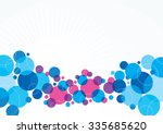 A blue and purple abstract background design with circles