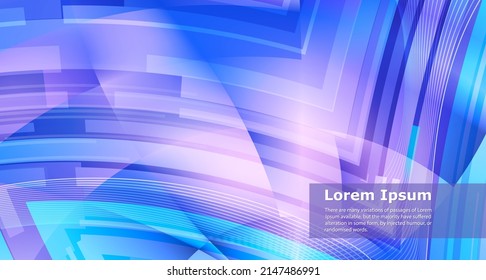 Blau und violett abstrakter Hintergrund mit vielen Linien in violetten und blauen Farben. Abstrakter geometrischer violetter, moderner, glatter, dunkler Bannerhintergrund. Vektorgrafik
