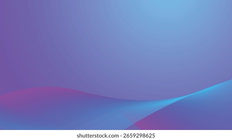 Fundo abstrato azul e roxo com linhas de listras para design moderno da Web, interface do usuário e visuais digitais