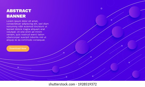 vector de banner abstracto azul púrpura para sitio web, presentación, medios sociales