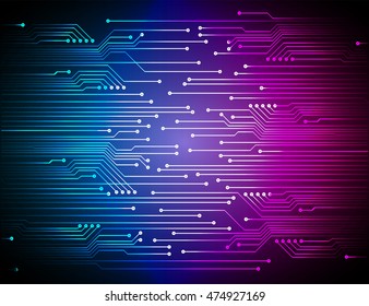 blue purple abstract cyber future technology concept background, illustration, circuit board, binary code