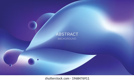 Blue Purple abstract fluid neon gradient art for background and wallpaper