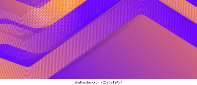 Blue and Purple Abstract Gradient Background Design Vector with Modern Technology Concept