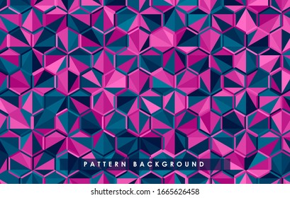 Fondo del patrón hexágono abstracto azul y púrpura