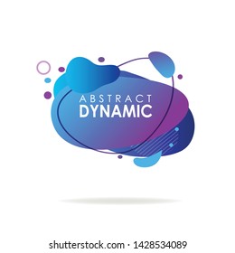 Blue and purple abstract liquid background. Dynamical colored forms and line. Gradient banners with flowing liquid shapes. Template for the design of logo, flyer or presentation. Vector illustration