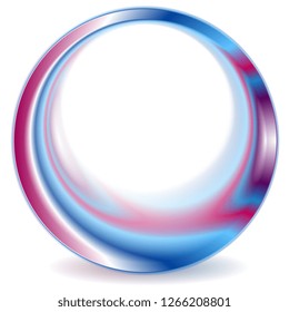 Blue and purple abstract smooth circle logo background. Vector design