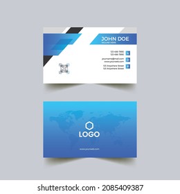Blue Purple Awesome Gradient Colour Modern And Clean Business Card Design