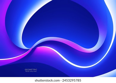 Blue purple background with gradient and modern abstract shapes.