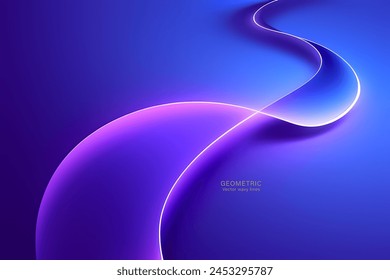 Blue purple background with gradient and modern abstract shapes.