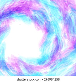 Blue and purple background on a white background. The round shape.