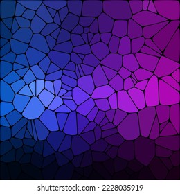 Blue and purple background of pebbles. Presentation template. polygonal style. Geometric background.