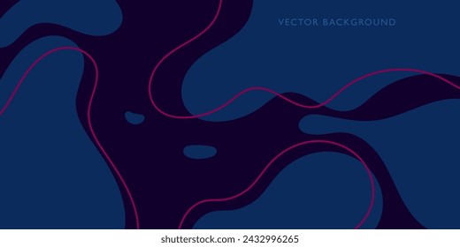 Blue and Purple Background With Wavy Lines