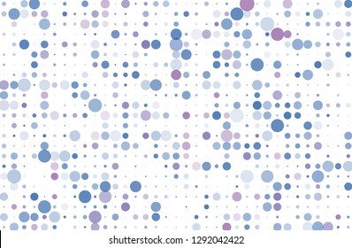 Blue, purple bokeh background. Scalable vector illustration. Pattern with circles of different scale and transparency with overlap. Colorful background for banners, web pages, ads, Wallpapers