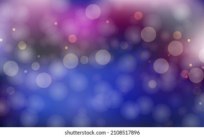 Blue and purple bokeh soft light abstract background, Vector eps 10 illustration bokeh particles, Background decoration