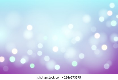 Fondo abstracto de luz suave de color azul y púrpura, Vector eps 10 ilustración de partículas de bokeh, Decoración de fondo