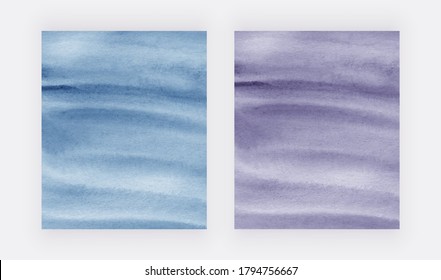 Blue and purple brush stroke watercolor backgrounds 