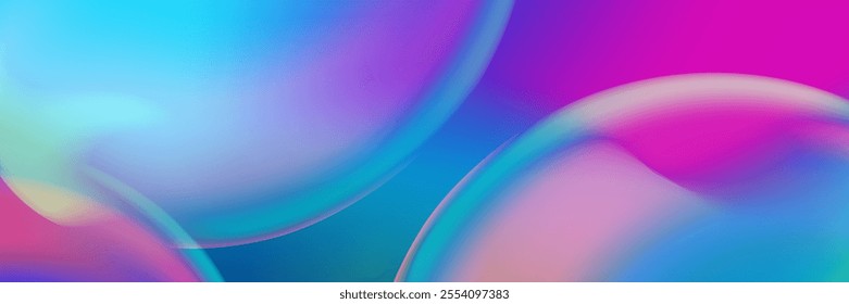 Blue purple bubble theme wallpaper, vector art abstract background