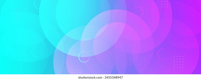 Blue and purple circle shape backgrond. Memphis, abstract background. Vector eps 10