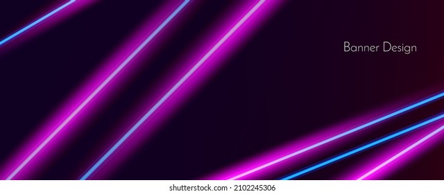 blue and purple color effect shiny lines design background banner