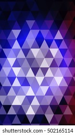 blue, purple color polygon background. Triangle geometrical pattern. Vector illustration. Geometric design for business, brochure