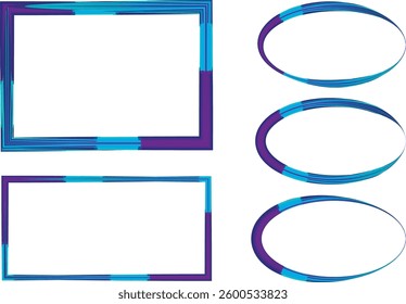 blue purple colorful pattern abstract borders collection