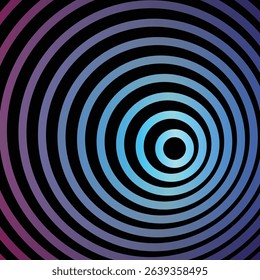 Blue and purple concentric circles, hypnotic abstract pattern, modern vector, seamless digital wallpaper