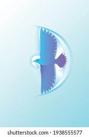 blue purple dove with blue moon