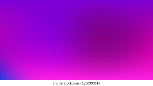 Blue Purple Dreamy Vibrant Gradient Vector Background. Sunrise, Sunset, Color Overlay, Sky, Water Neon Design Element. Trendy Unfocussed Dreamy Holograph Texture. Digital Minimal Gradient Paper Teal 