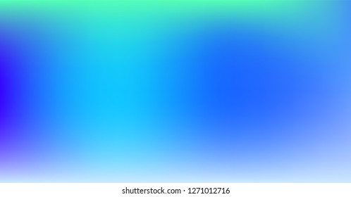 Blue Purple Dreamy Vibrant Gradient Vector Background. Neon Color Overlay, Sunrise, Sunset, Sky, Water Design Element. Dreamy Unfocussed Holograph Luxury Texture. Minimal Digital Fluid Tech Gradient