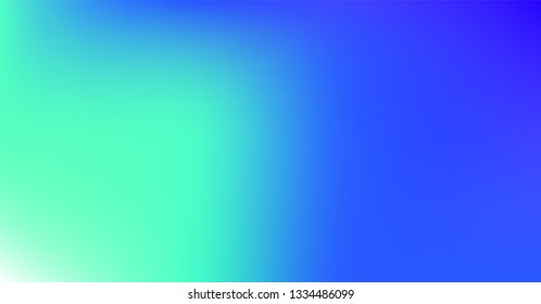 Blue Purple Dreamy Vibrant Gradient Vector Background. Neon Color Overlay, Sunrise, Sunset, Sky, Water Design Element. Trendy Unfocussed Luxury Holograph Texture. Minimal Fluid Color Digital Gradient