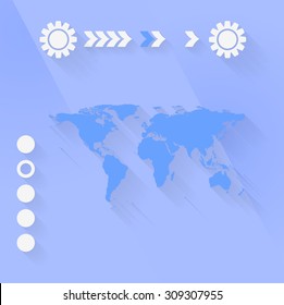 Blauer violetter, minimaler technischer Hintergrund. Vektorgrafik