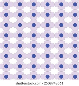 blue purple  flower print design