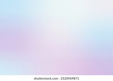 Blue purple frosted acrylic bath wall effect. Fluted door window closeup. Pearlescent ribbed Glass texture. Blurred texture background. Iridescent metal sheet surface