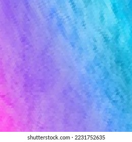 Blue and purple geometric background. Triangular abstract vector background in polygonal style.