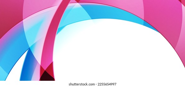 Blue purple geometric tech background with glossy wavy shapes. Vector design