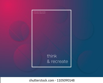 Blue and Purple Geometric Vector Background - Circles and Lines Composition - EPS10 Illustration