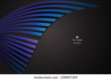 Blue and purple gradient abstract curve illustration background